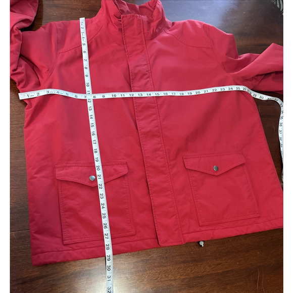 Lands End Men’s Red Coat Size XL 46-48 Quilted Lining Mid-Weight Jacket Chore - Picture 7 of 9